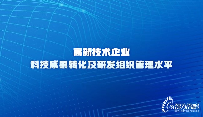 高新技術企業科技成果轉化及研發組織管理水平